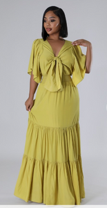 Cyber Green Maxi Dress