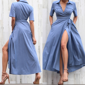 Blue Wrap Dress