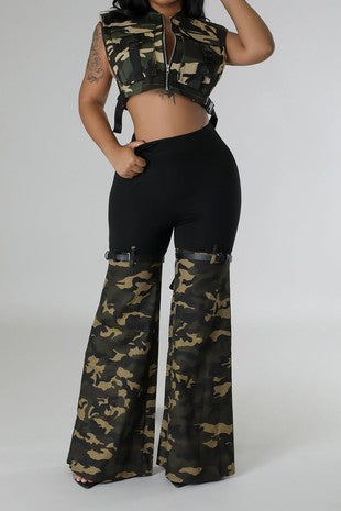 Black Stretch Camo Pants