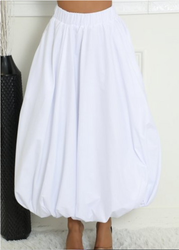 White Balloon Skirt