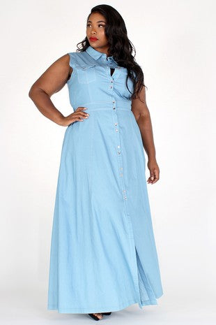 Light Blue Denim Dress