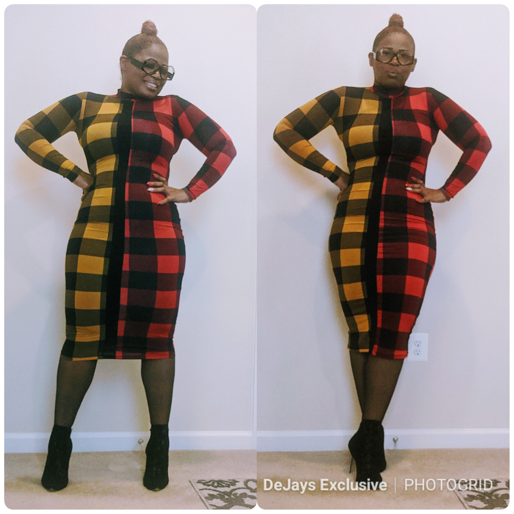 Plaid Bodycon Dress