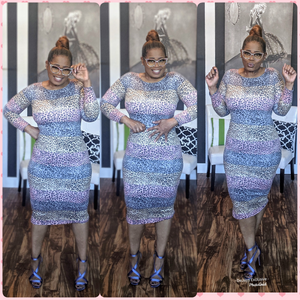 Corel Grey Leopard Print Dress
